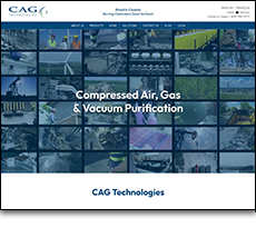 CAG Technologies Inc. Provides Compressed Air, Gas & Vacuum Purification, Condensate Processing, Gas Generators, Piping Systems, Process Chillers in Canada and the US